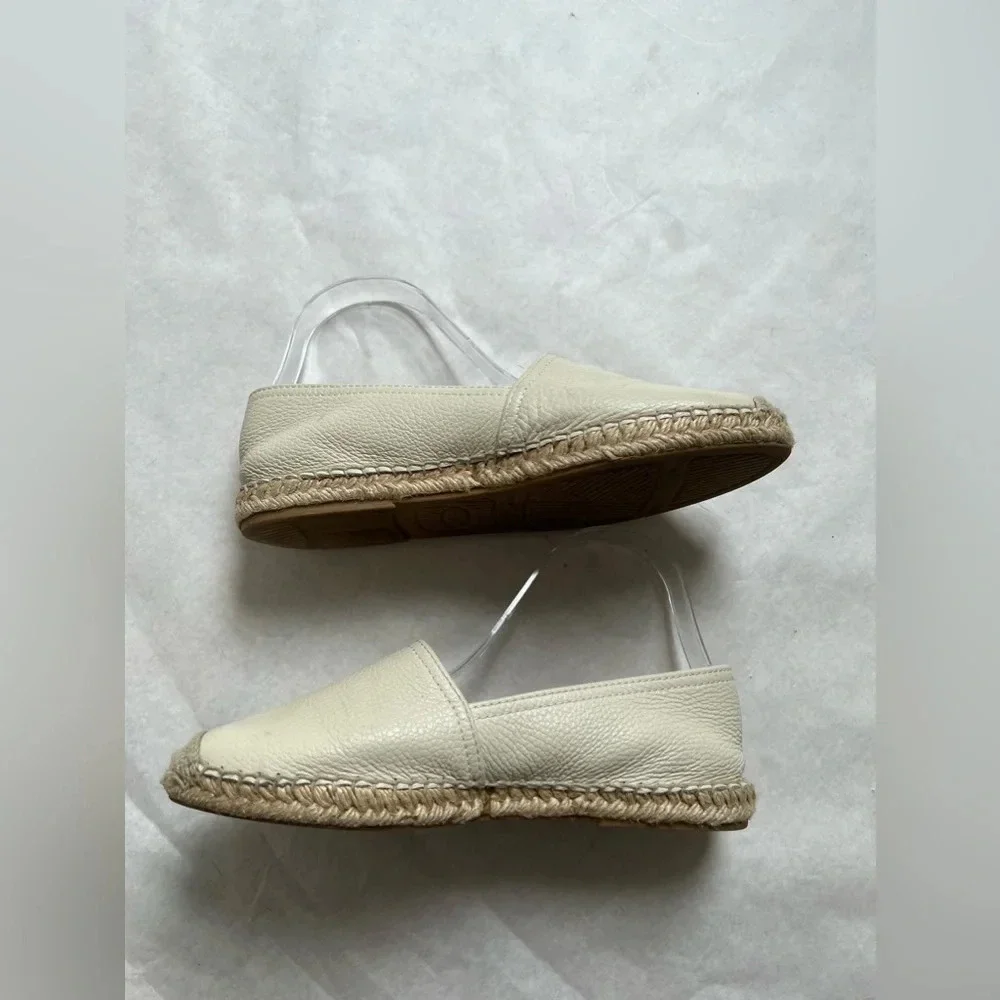 Maypol Selena Women's Nude Beige Pebbled Leather Espadrille Shoes Size EUR 39